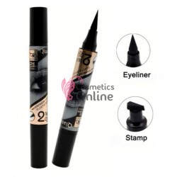 Tus Negru de pleoape Qiaoanna Eyeliner cu pensula si stampila